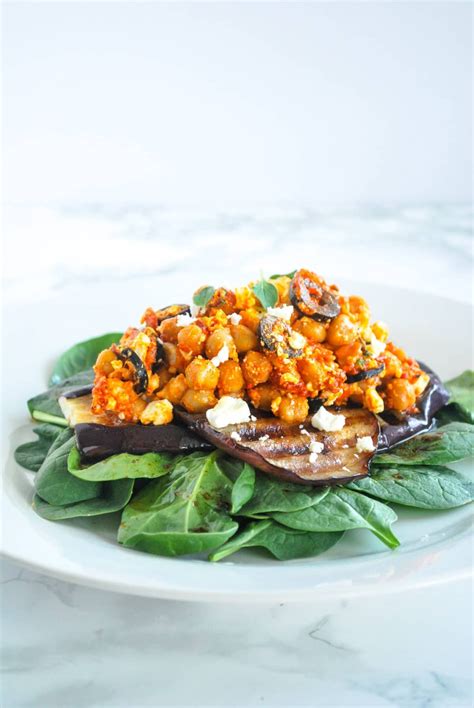 Chickpea Salad With Grilled Eggplant A Quick And Easy Recipe Full Of