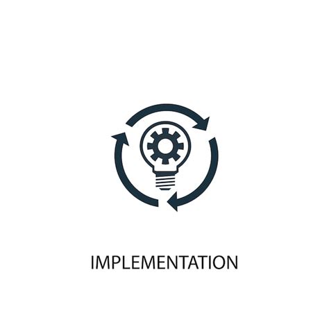 Icono de implementación diseño de símbolo de concepto de implementación