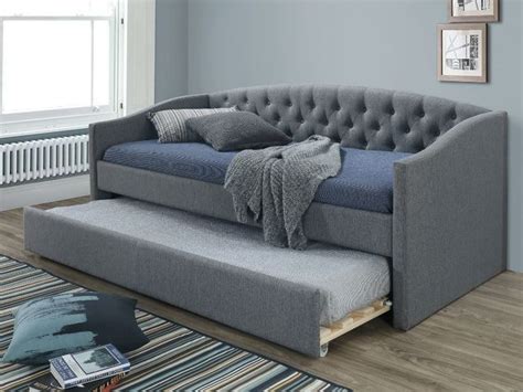 Lit Alessia - L 214 x l 100 cm - Gris - Livraison gratuite - Gris