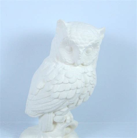 Unpainted Ceramic Bisque Owl Figurine Ceramics To Paint Etsy