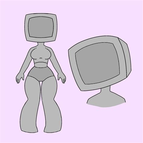 TV Head Draw Base Made By Mariah Arts Body Base Drawing Drawing Body