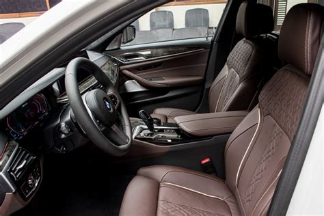 2021 BMW M550i Matches Alpine White Body With Mocha Interior | Carscoops