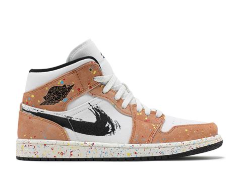 Jordan 1 Mid Se Brushstroke Paint Splatter Air Jordan Da8005 100