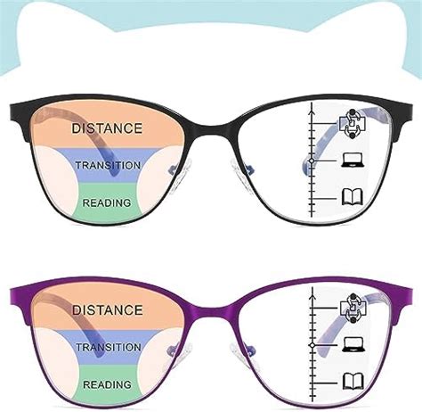 Gaoye 3 Pack Cat Eye Progressive Multifocal Readers 2 Pack