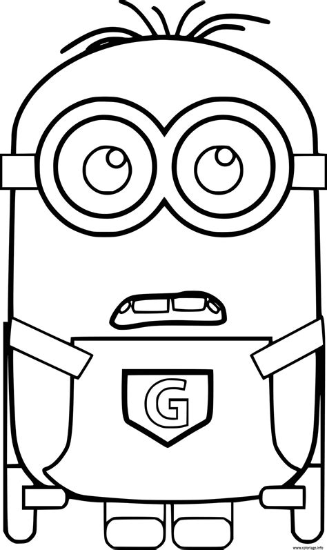 Coloriage Minion With G Dessin Minions Imprimer