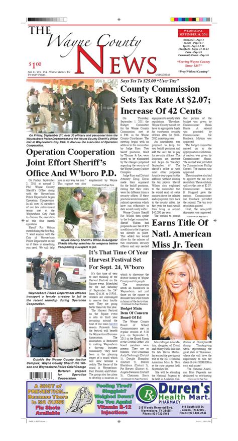 Wayne County News 09 14 11 By Chester County Independent Issuu