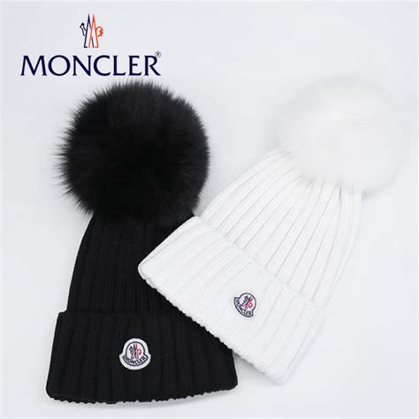 未使用 美品 MONCLER モンクレール ニット帽 フォックスファー