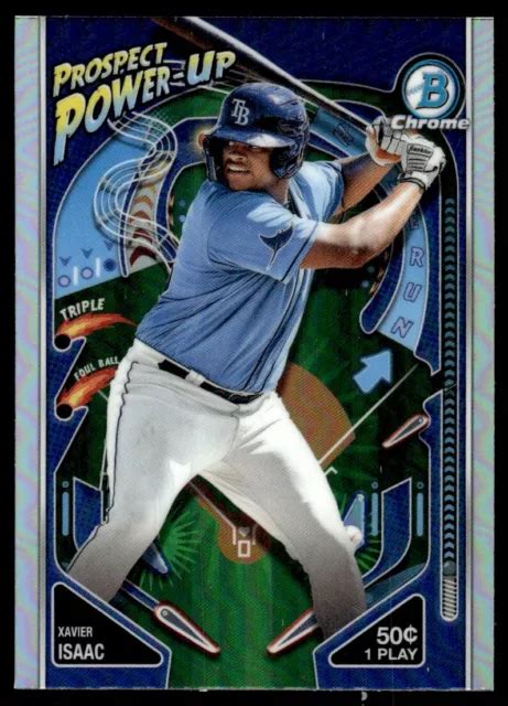 Bowman Chrome Prospect Power Up Xavier Isaac Tampa Bay Rays Pp