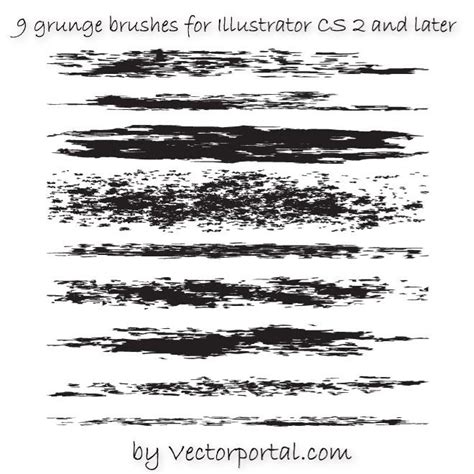 Grunge brushes pack for Illustrator.ai Royalty-free Stock Vector Images and Clip Art