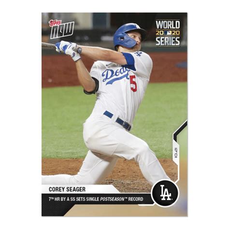 Corey Seager Mlb Topps Now Card Print Run