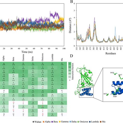 Molecular Dynamics Simulation Summary Of Rbd Lcb Complex A Rmsd