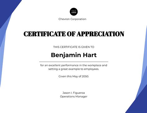 Free Appreciation Certificate Template - Edit Online & Download ...