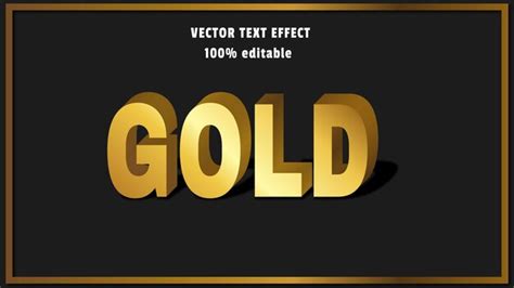 Ouro Edit Vel De Efeito De Texto Vetor Premium