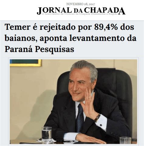 Jornal Da Chapada Divulga Pesquisa Realizada No Estado Da Bahia Sobre A