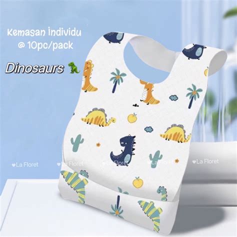 Jual DISPOSABLE BIB PREMIUM CELEMEK ANAK BAYI APRON SEKALI PAKAI HANDUK