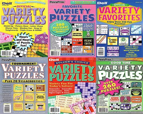 Lot Of Variety Puzzle Books Including Penny Press And Dell Pulled At