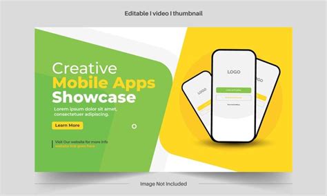 Premium Vector Editable Mobile Apps Showcase Thumbnail Design For Any