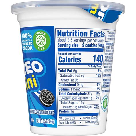 Oreo Mini Chocolate Sandwich Cookies Go Paks 12 Packs Of 35 Ounce