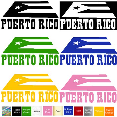 Puerto Rico Flag Vinyl Sticker | PR Souvenirs