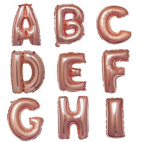 16 Rose Gold Mylar Foil Letter Helium Balloons Birthday Party