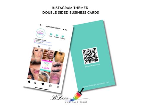 DIY INSTAGRAM Business Card Template Double Sided - Etsy