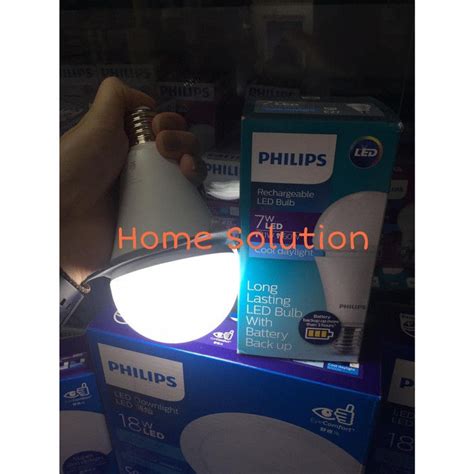 Lampu Philips Rechargeable Ledbulb W K Putih Ac Dc Lampu