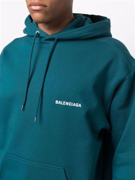 Balenciaga Moletom De Capuz Logo Bordado Farfetch