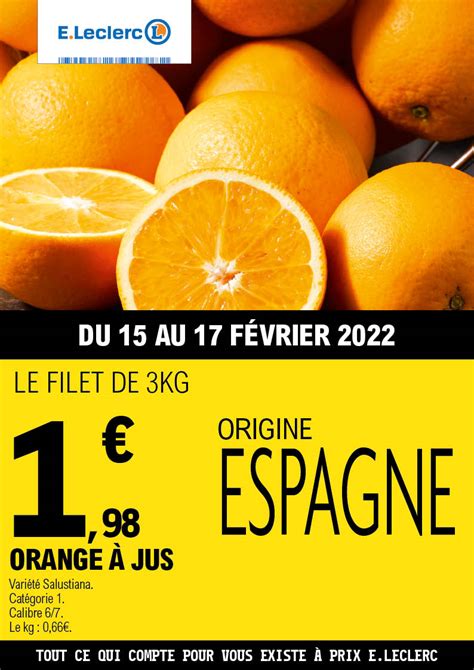 PLV FRAIS TRAD S07 ORANGE A JUS Leclerc Pont l Abbé