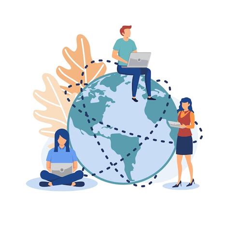 Premium Vector Global Network Connection Illustration Exclusive