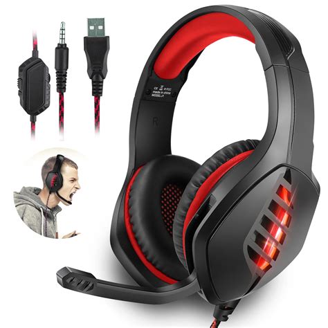 Stereo Gaming Headset for PS4, Xbox One, PC, Noise Cancelling Over Ear ...