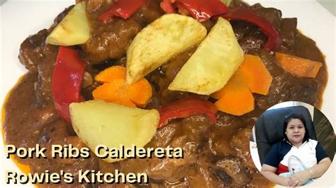 How To Make Pork Ribs Caldereta Rowie S Kitchen Youtube