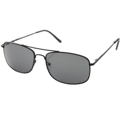 Classic Mens Square Wired Metal Aviator Sunglasses Zerouv