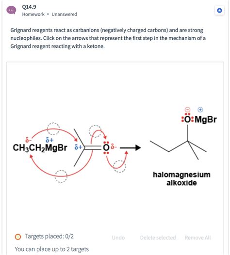 Solved Q14 9 Homework Unanswered Grignard Reagents React As