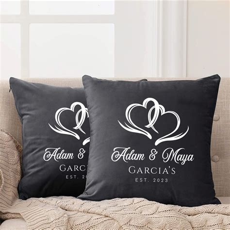 Personalized Pillow Couple Pillow Cover Personalized Couple Pillow Personalized Wedding T