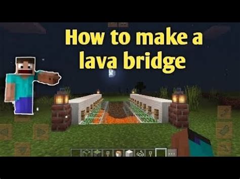 How To Make A Lava Bridge In Minecraft Youtube