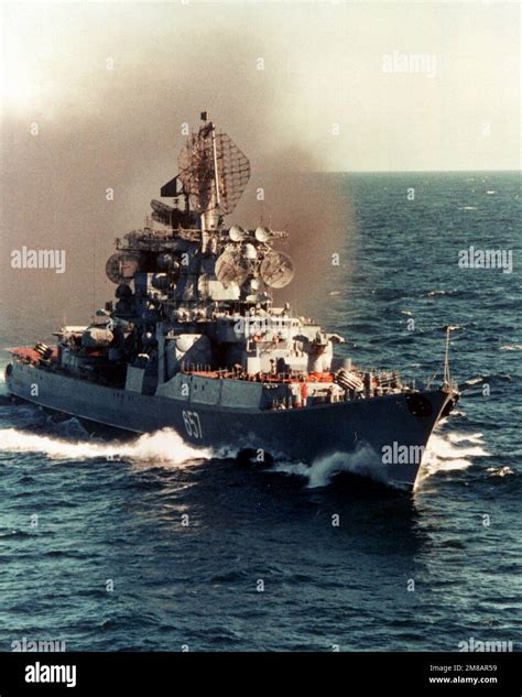 A Starboard Bow View Of The Soviet Kresta Ii Class Guided Missile