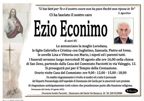 Ezio Econimo Onoranze Funebri Facciotti