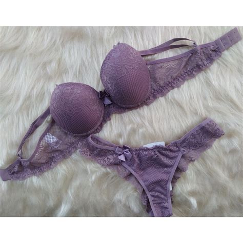 Conjunto Lingerie Cam Lia Renda Sensual Bojo E Calcinha Fio Duplo Shopee Brasil