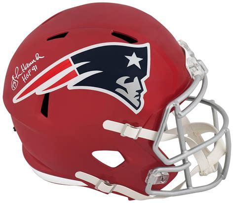 John Hannah Signed Patriots Full Size Flash Alternate Speed Helmet