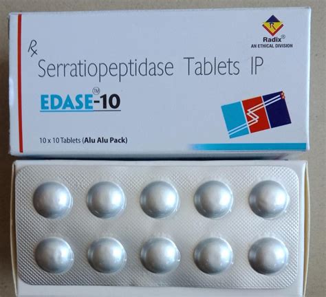 Serratiopeptidase Tablets 10 Mg, For Anti-Inflammation at ₹ 20/box in ...