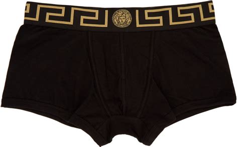 Versace Underwear Two Pack Black Medusa Low Rise Boxer Briefs SSENSE UK