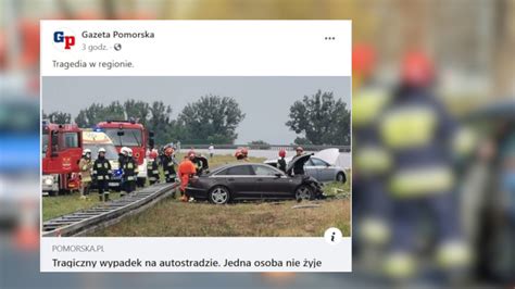 Wypadek na A1 w Kujawsko Pomorskiem Jedna osoba zginęła sześć jest