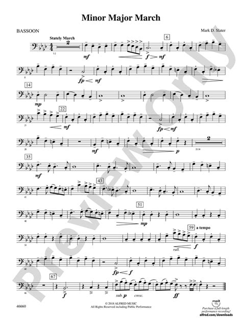 Minor Major March Bassoon Bassoon Part Digital Sheet Music Download