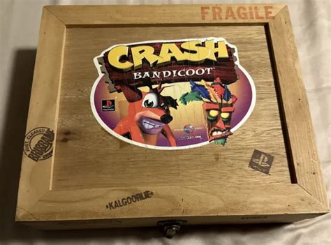 Vintage Crash Bandicoot 1 Ps1 Playstation 1 Press Kit Wooden Box