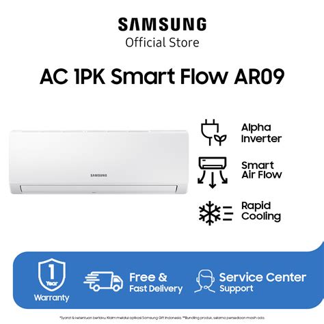 Jual Samsung Ac 1 Pk Standard R32 Dengan Fast Cooling Ar09tghqasinse Di