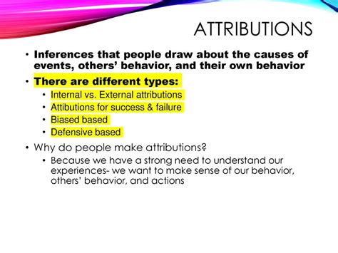 Unit Social Psychology Pt Attribution Attitudes And Actions