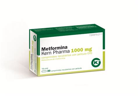 Metformina Kern Pharma Efg 1000 Mg 30 Compr Recub