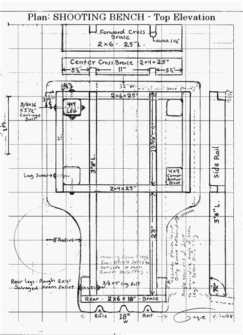 Wood Shooting Bench Design Plans PDF Plans