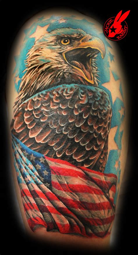 American Flag Eagle Tattoo by Jackie Rabbit by jackierabbit12 on DeviantArt