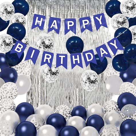 Buy Blue Birthday Party Decorations,Happy Birthday Supplies, Happy ...